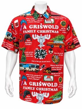 National Lampoon "A Griswold Family Christmas" Vacation Red Hawaiian Shirt 3X
